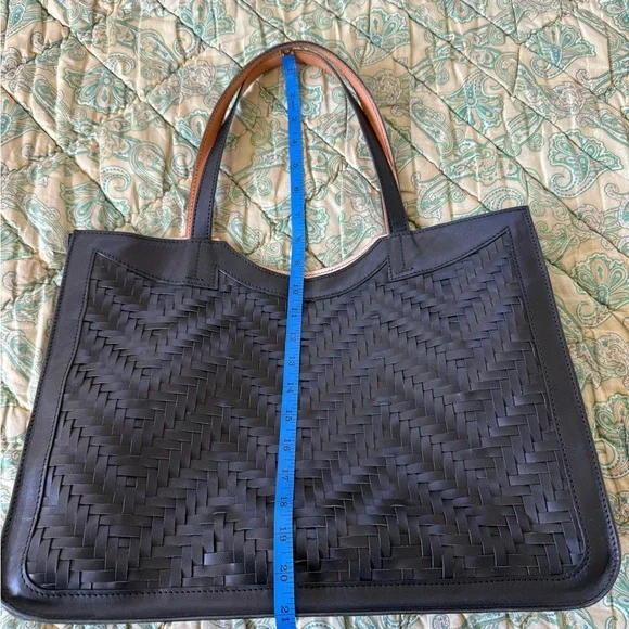 Sun Nation, Woven leather, black leather tote - Picture 4 of 8